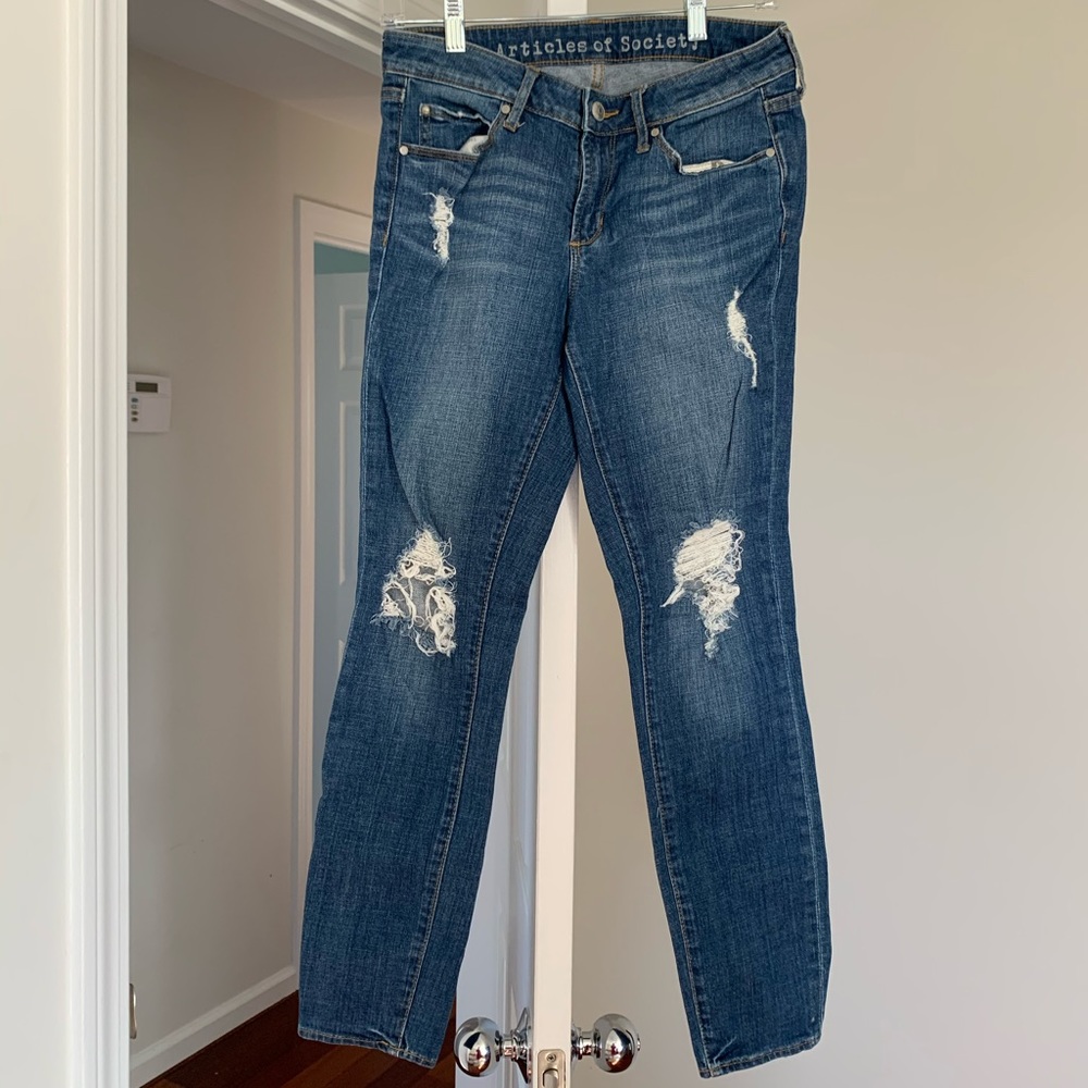 Articles of Society - Distressed skinny jeans